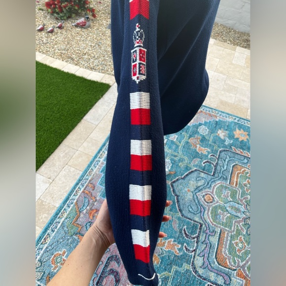 Vintage Jersild preppy knit sweater with coat of arms sleeve details - Picture 14 of 15